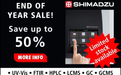 Shimadzu Year-End Sale: Up to 50% Off HPLC, GC, GCMS, LCMS & Spectroscopy Systems!