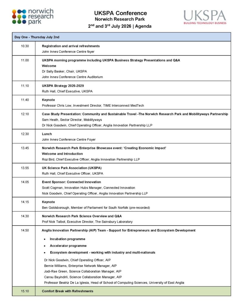 Ukspa Summer Conference Agenda Page 1 E1782673962368